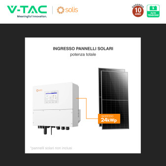 V-Tac Inverter Trifase Ibrido On-Grid / Off-Grid 15kW CEI 0-21 0-16