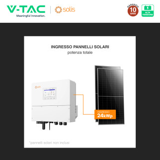 V-Tac Inverter Trifase Ibrido On-Grid / Off-Grid 15kW CEI 0-21 0-16