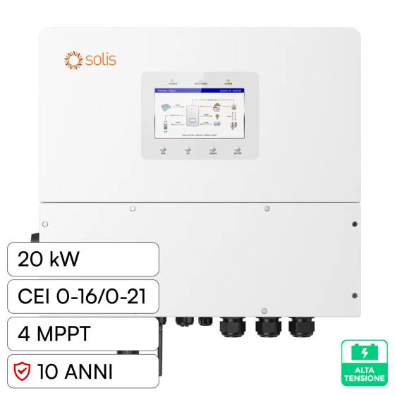 V-Tac Inverter Trifase Ibrido On/Off-Grid 20kW CEI 0-21 0-16 V-Tac Inverter Trifase Ibrido On/Off-Grid 20kW CEI 0-21 0-16