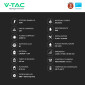 Immagine 3 - V-Tac VT-ST303 Lampada Stradale LED 50W SMD Lampione IP65 Chip Samsung con Pannello Solare e Telecomando - SKU 7837