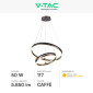 Immagine 2 - V-Tac VT-7578 Lampadario LED a Sospensione 50W SMD Forma Rotonda Colore Caffè - SKU 23096
