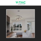 Immagine 5 - V-Tac VT-7578 Lampadario LED a Sospensione 50W SMD Forma Rotonda Colore Caffè - SKU 23096