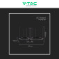 Immagine 6 - V-Tac VT-7824 Lampadario LED a Sospensione 57W SMD Forma Rotonda Colore Nero - SKU 10053