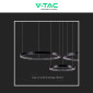 Immagine 7 - V-Tac VT-7824 Lampadario LED a Sospensione 57W SMD Forma Rotonda Colore Nero - SKU 10053