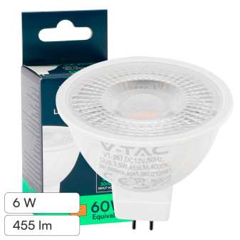 V-Tac VT-267 Lampadina LED GU5.3 6W Faretto MR16 SMD