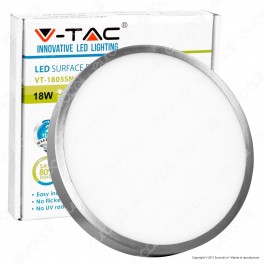 V-Tac VT-1805 RD Pannello LED Rotondo 18W SMD Satinato con Driver -