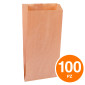 Rex Sadoch 100 Sacchetti in Carta Senza Manici Tinta Unita Color Avana per Alimenti Biodegradabili e Riciclabili - 10x18 cm