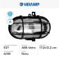 Immagine 2 - Velamp Turtle Plafoniera in Vetro per Lampadine E27 IP44 - Colore Nero - mod. TURTLE-N