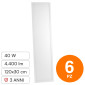 V-Tac Pro VT-6147 6 Pannelli LED Rettangolari 120x30 40W SMD Chip Samsung 2in1 a Superficie e Incasso - SKU 2166251 / 2166261