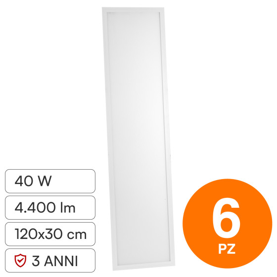 V-Tac Pro VT-6147 6 Pannelli LED Rettangolari 120x30 40W V-Tac Pro VT-6147 6 Pannelli LED Rettangolari 120x30 40W