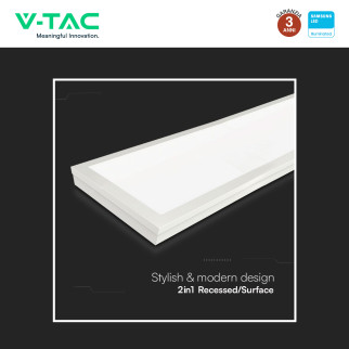 V-Tac Pro VT-6147 6 Pannelli LED Rettangolari 120x30 40W