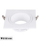 Immagine 1 - V-Tac VT-443 Portafaretto Quadrato Fisso da Incasso per Lampadine GU10 e GU5.3 (MR16) Bianco - SKU 10297