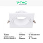 Immagine 2 - V-Tac VT-443 Portafaretto Quadrato Fisso da Incasso per Lampadine GU10 e GU5.3 (MR16) Bianco - SKU 10297