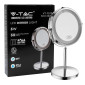 Immagine 1 - V-Tac VT-7572 Specchio con Luce LED 3W Ingrandimento 3x Orientabile Colore Cromato - SKU 6629