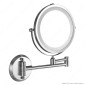 Immagine 2 - V-Tac VT-7571 Specchio Bifacciale con Luce LED 3W Ingrandimento 1x - 3x Orientabile Colore Satinato - SKU 6628