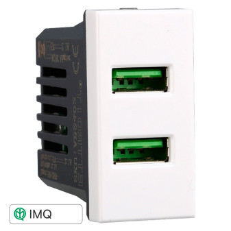 PRESA USB 2POSTI 2.1AMH - modello AB2402