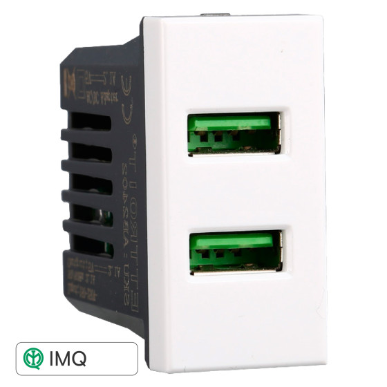 PRESA USB 2POSTI 2.1AMH - modello AB2402 PRESA USB 2POSTI 2.1AMH - modello AB2402
