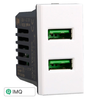 PRESA USB 2POSTI 2.1AMH - modello AB2402