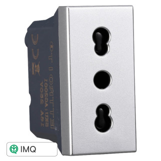 PRESA BIPASSO 2+T 16A - modello AG2001