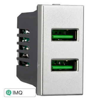 PRESA USB 2POSTI 2.1AMH - modello AG2402