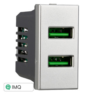 PRESA USB 2POSTI 2.1AMH - modello AG2402