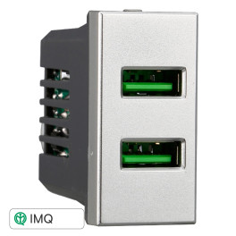 PRESA USB 2POSTI 2.1AMH - modello AG2402