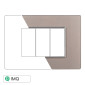 Immagine 1 - ETTROIT MOON PLACCA VETRO 3P SILVER - Mod. AN84306 - Compatibile con BTicino AXOLUTE