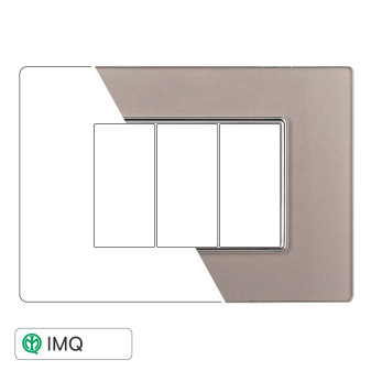 PLACCA VETRO 3P SILVER - modello AN84306