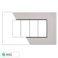 Immagine 1 - ETTROIT MOON PLACCA VETRO 4P BIANCO - Mod. AN84401 - Compatibile con BTicino AXOLUTE