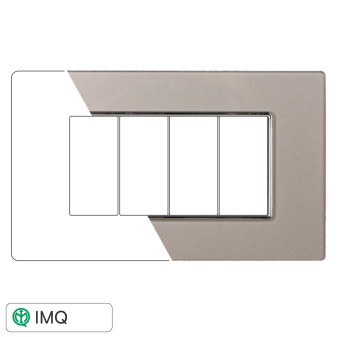PLACCA VETRO 4P SILVER - modello AN84406