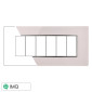 Immagine 1 - ETTROIT MOON PLACCA VETRO 6P BIANCO - Mod. AN84601 - Compatibile con BTicino AXOLUTE