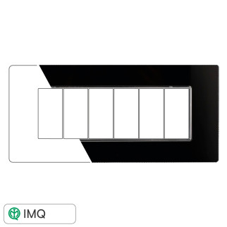 PLACCA VETRO 6P NERO - modello AN84602