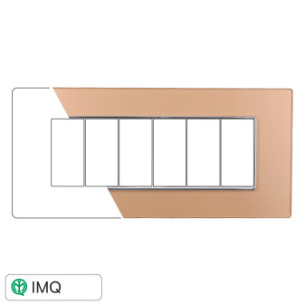PLACCA VETRO 6P ORO - modello AN84611