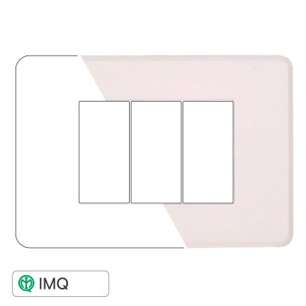 PLACCA SLIM 3P BIANCO - modello AN87301