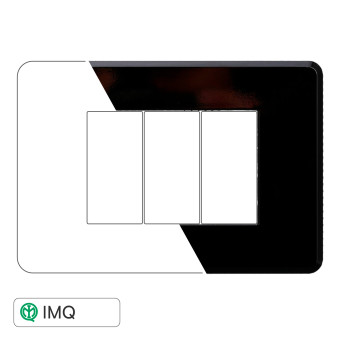 PLACCA SLIM 3P NERO - modello AN87302