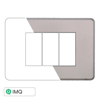 PLACCA SLIM 3P SILVER - modello AN87306