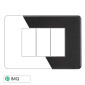 Immagine 1 - ETTROIT MOON PLACCA PLASTICA SLIM 3P ACCIAIO SCURO - Mod. AN87307 - Compatibile con BTicino AXOLUTE