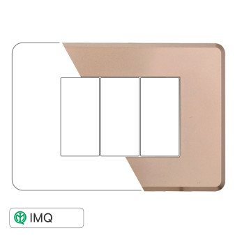 PLACCA SLIM 3P TITANIO - modello AN87308