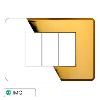 PLACCA SLIM 3P ORO LUCIDO - modello AN87312