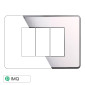 Immagine 1 - ETTROIT MOON PLACCA PLASTICA SLIM 3P CROMATO LUCIDO - Mod. AN87313 - Compatibile con BTicino AXOLUTE