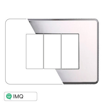 PLACCA SLIM 3P CROMATO LUCIDO - modello AN87313