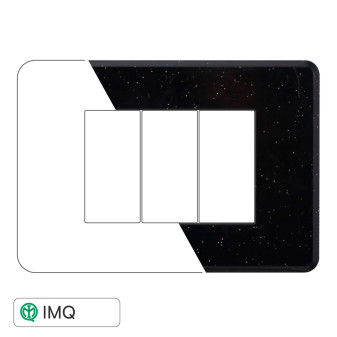 PLACCA SLIM 3P NERO BRILLANTE - modello AN87324