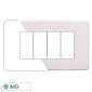 Immagine 1 - ETTROIT MOON PLACCA PLASTICA SLIM 4P BIANCO - Mod. AN87401 - Compatibile con BTicino AXOLUTE
