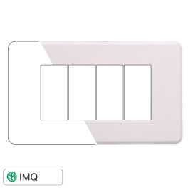 PLACCA SLIM 4P BIANCO - modello AN87401