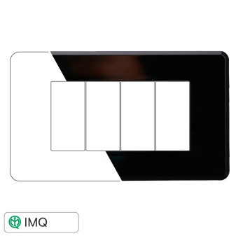 PLACCA SLIM 4P NERO - modello AN87402
