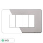 Immagine 1 - ETTROIT MOON PLACCA PLASTICA SLIM 4P SILVER - Mod. AN87406 - Compatibile con BTicino AXOLUTE