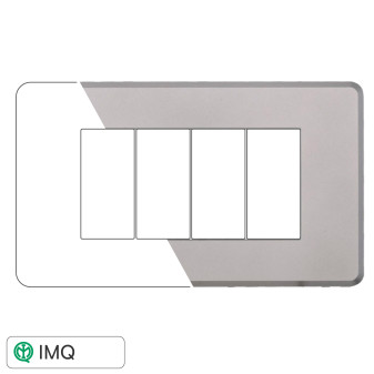PLACCA SLIM 4P SILVER - modello AN87406