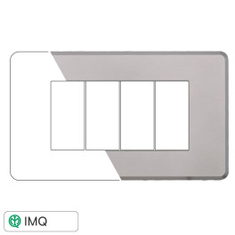 PLACCA SLIM 4P SILVER - modello AN87406