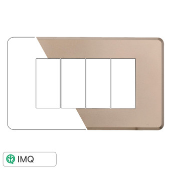PLACCA SLIM 4P TITANIO - modello AN87408