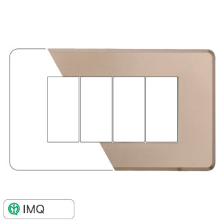 PLACCA SLIM 4P TITANIO - modello AN87408